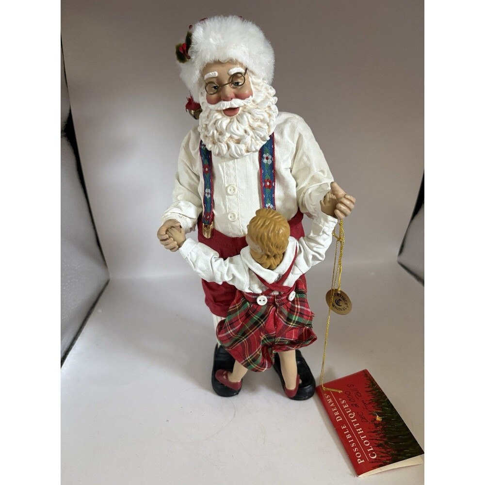Clothtique 1999 Possible Dreams Santa #713211 Dancing with Little Girl w/Tag